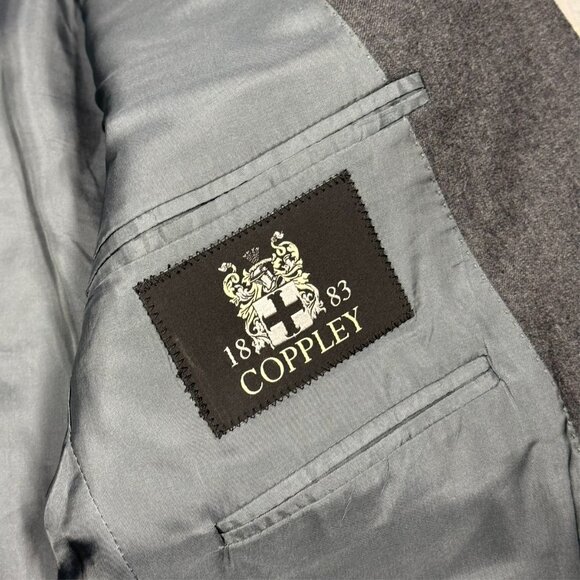 Coppley Suit Super 140s Flannel Wool Grey Made in Canada 40 R 34x32 - Picture 7 of 15